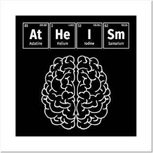 Atheism Periodic Elements for Scientific Men Women Atheists Posters and Art